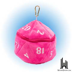 Dice Bag - Hot Pink D20 Plush